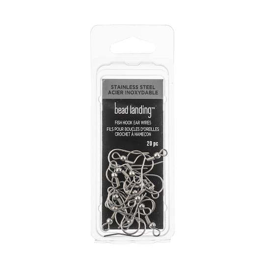 Fish Hook Ear Wires, 20ct. by Bead Landing Fish Hook Ear Wires, 20ct. by Bead Landing